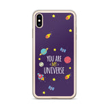 Space background with creative quote