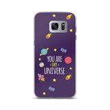 Space background with creative quote