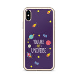 Space background with creative quote