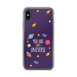 Space background with creative quote