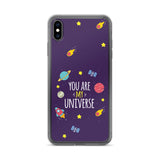 Space background with creative quote