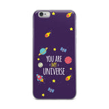 Space background with creative quote